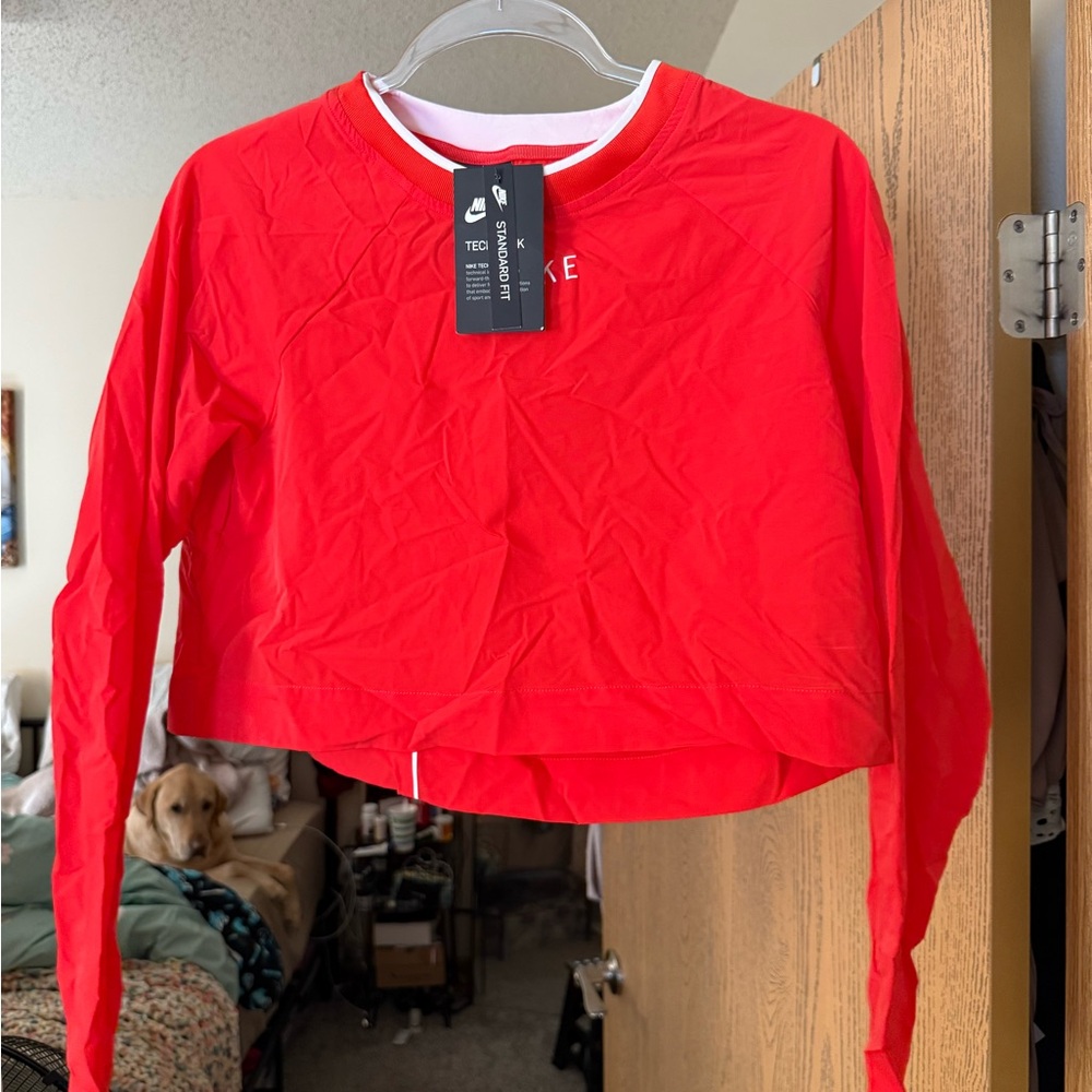Nike Women's Bright Red Long Sleeve Tee